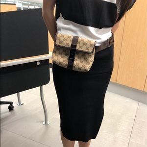 GUCCI GG CANVAS WAIST BAG